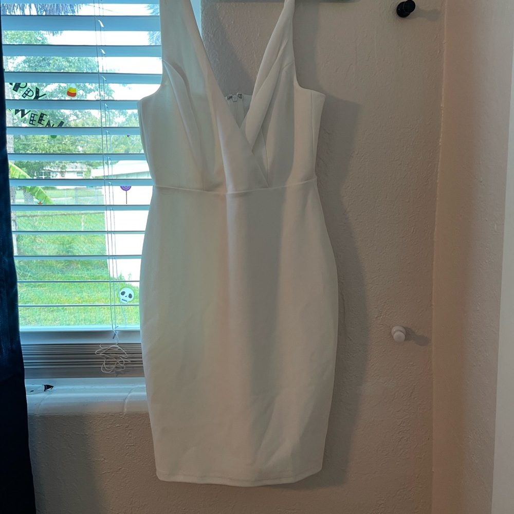White mini dress